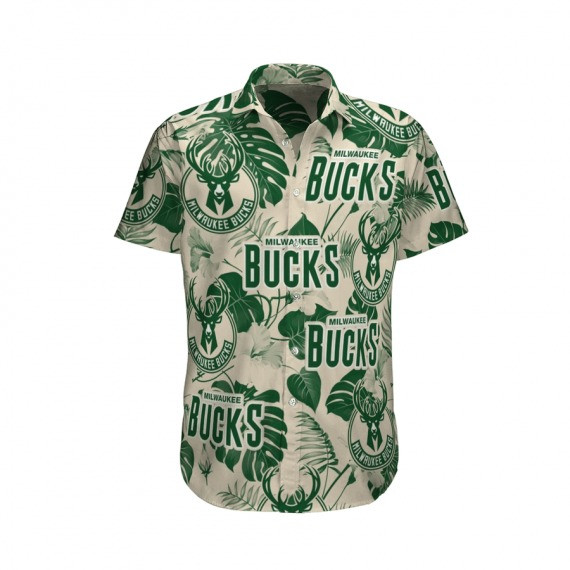 Milwaukee Bucks Basketball Leave Tropical Pattern For Fans 3D Hawaiian Shirt