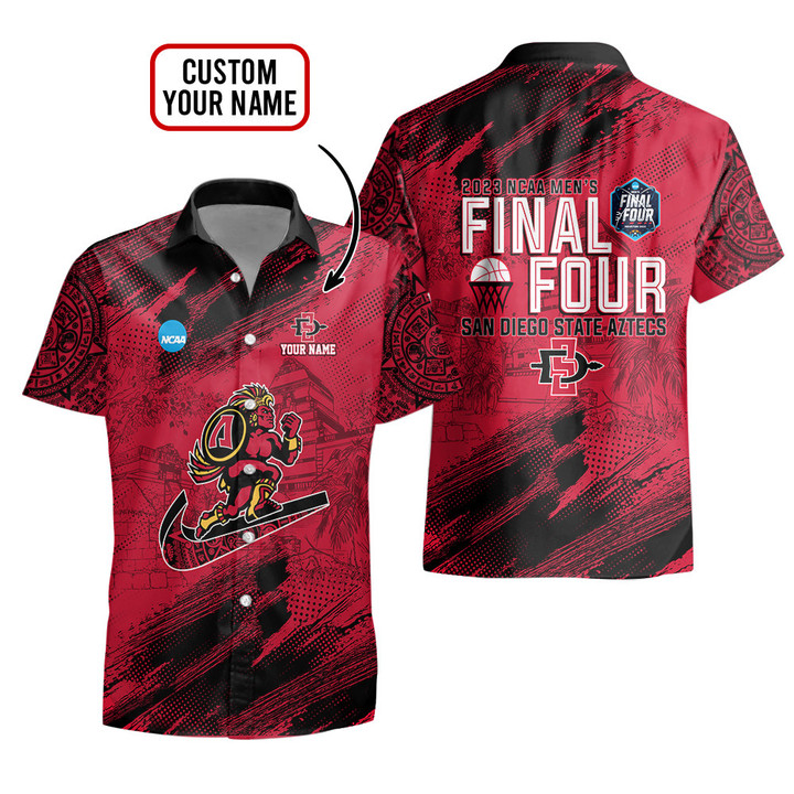 San Diego State Aztecs Final Four National Collegiate Athletic Association 2023 Unisex Customized NCAA Champions 3D Hawaiian Shirt SH1