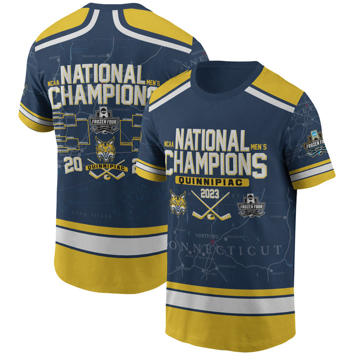 Quinnipiac Bobcats - National Collegiate Athletic Association 2023 Unisex AOP T-Shirt V6