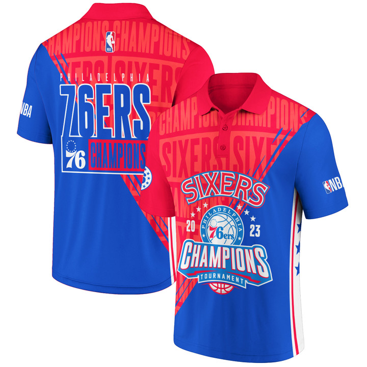 Philadelphia 76ers Sixers National Basketball Association 2023 Playoffs Style 3D Men's Polo Shirt SH1