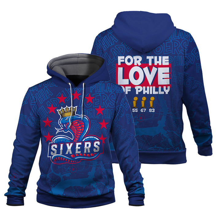 Philadelphia 76ers Symbol For The Love Of Philly Print 3D Hoodie