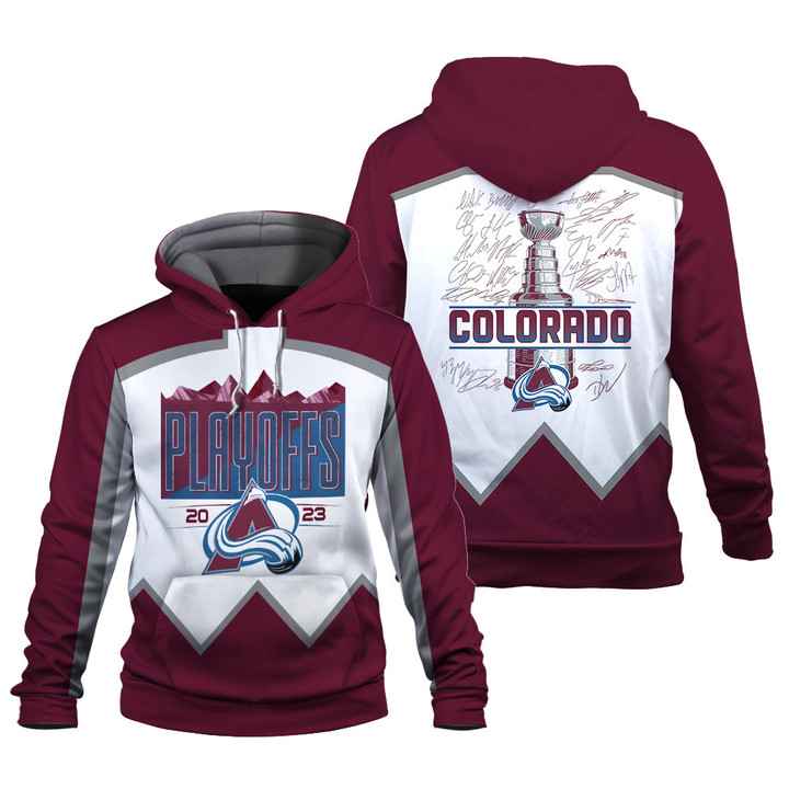 Colorado Avalanche Stanley Cup Playoffs 2023 Print 3D Hoodie