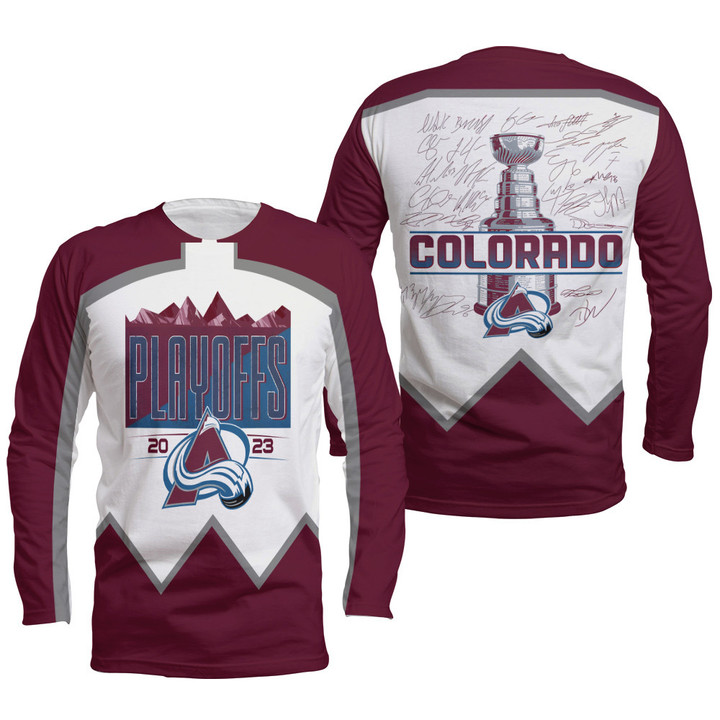 Colorado Avalanche Stanley Cup Playoffs 2023 Print 3D Long Sleeve