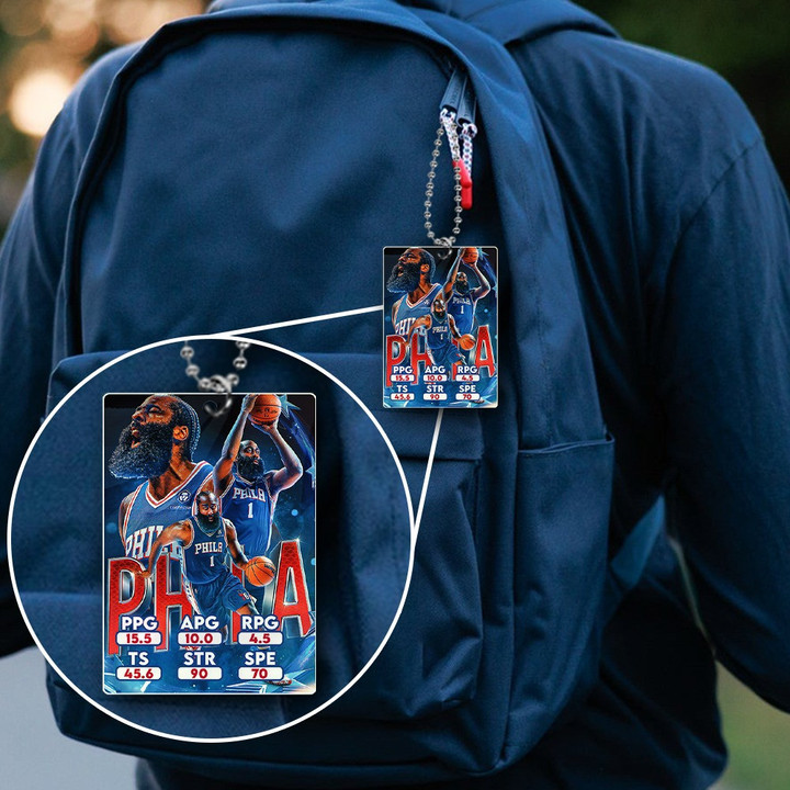 James Harden Philadelphia 76ers Career Stats Ornament Decor For Car Mirror And Backpack SH1