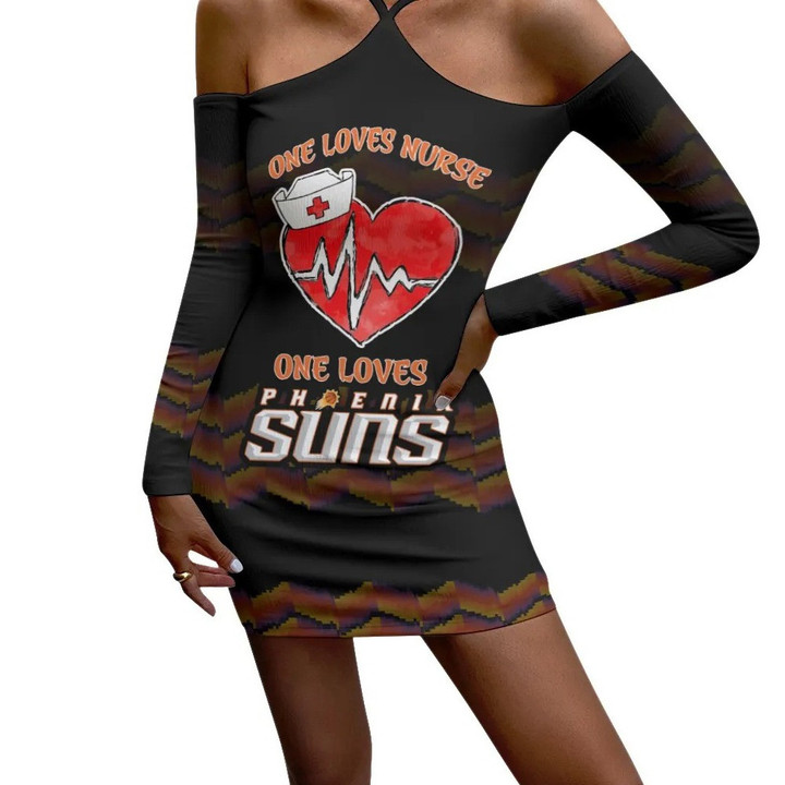 One Loves Nurse One Loves Phoenix Suns Print Lace-up Dress