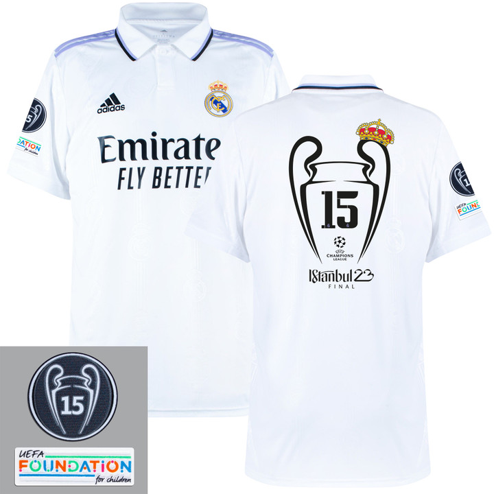 Real Madrid Champions 2023 UEFA Champions Leauge 15x Champions Cup Men Jersey