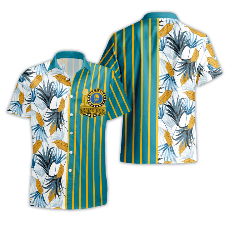 Golden State Warriors NBA Champions Pattern Print Hawaiian Shirt