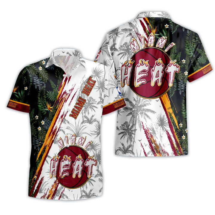 Miami Heat NBA Champions Floral Pattern Print Hawaiian Shirt