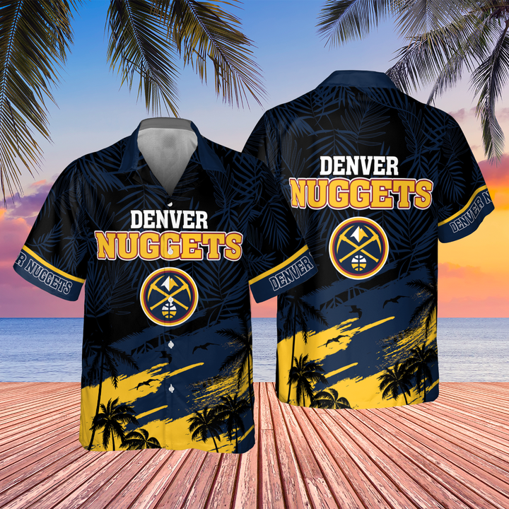 Denver Nuggets National Palm Tree Pattern Basketball Association 2023 AOP Hawaiian Shirt SH1FI