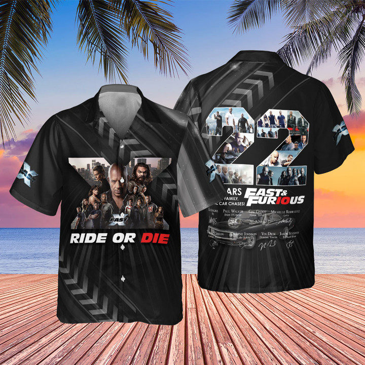 Fast And Furious X Anniversary 22 Years 3D Hawaiian Shirt