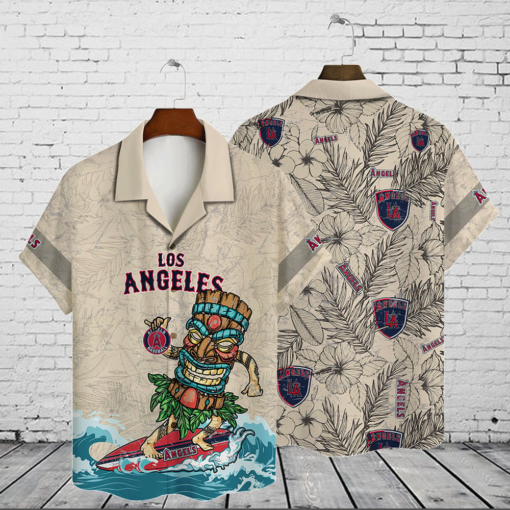 Los Angeles Angels 2023 AOP Hawaiian Shirt V19