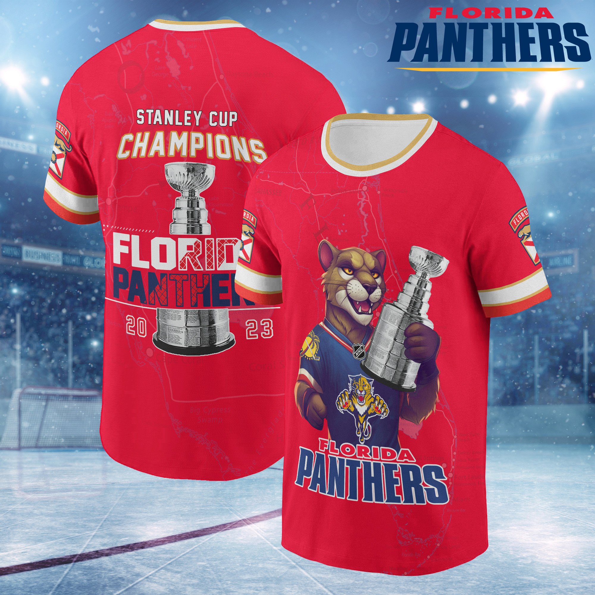 Florida Panthers Champions 2023 AOP T-Shirt SH1