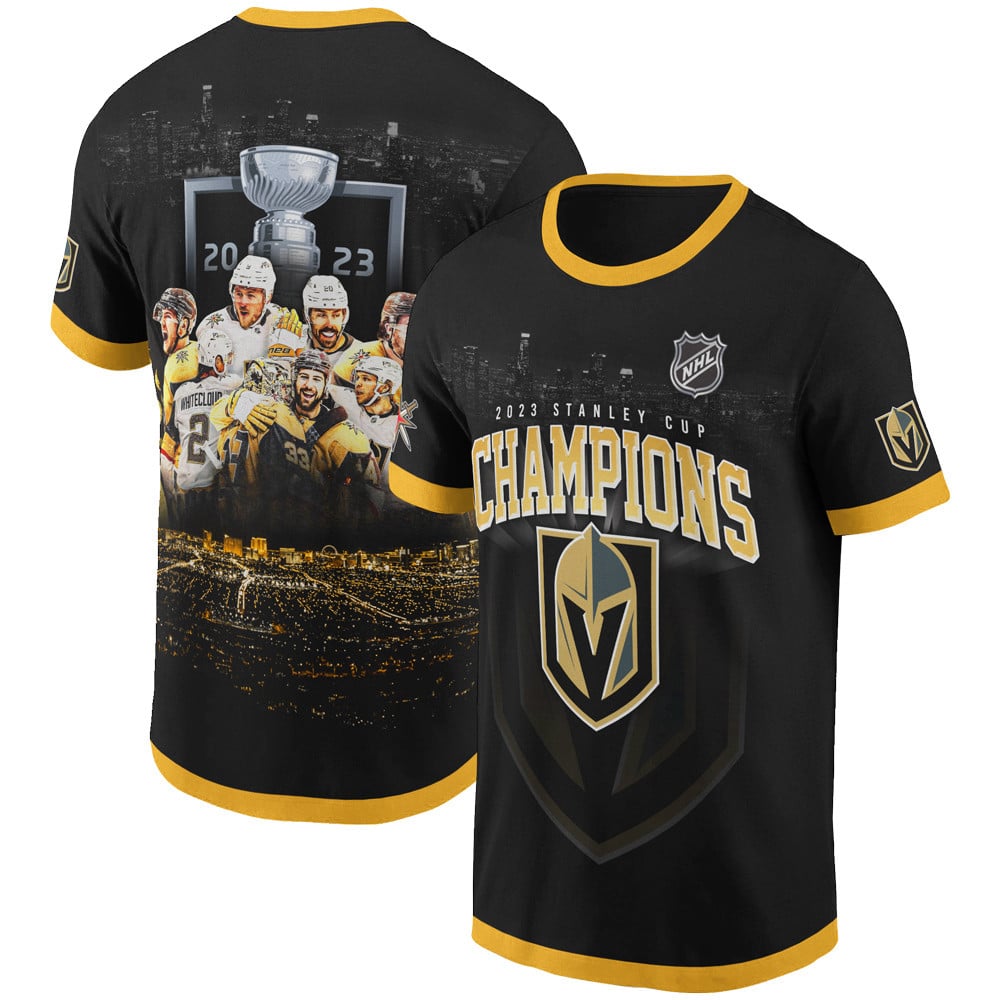 Vegas Golden Knights Champions Stanley Cup 2023 Print 3D T-Shirt