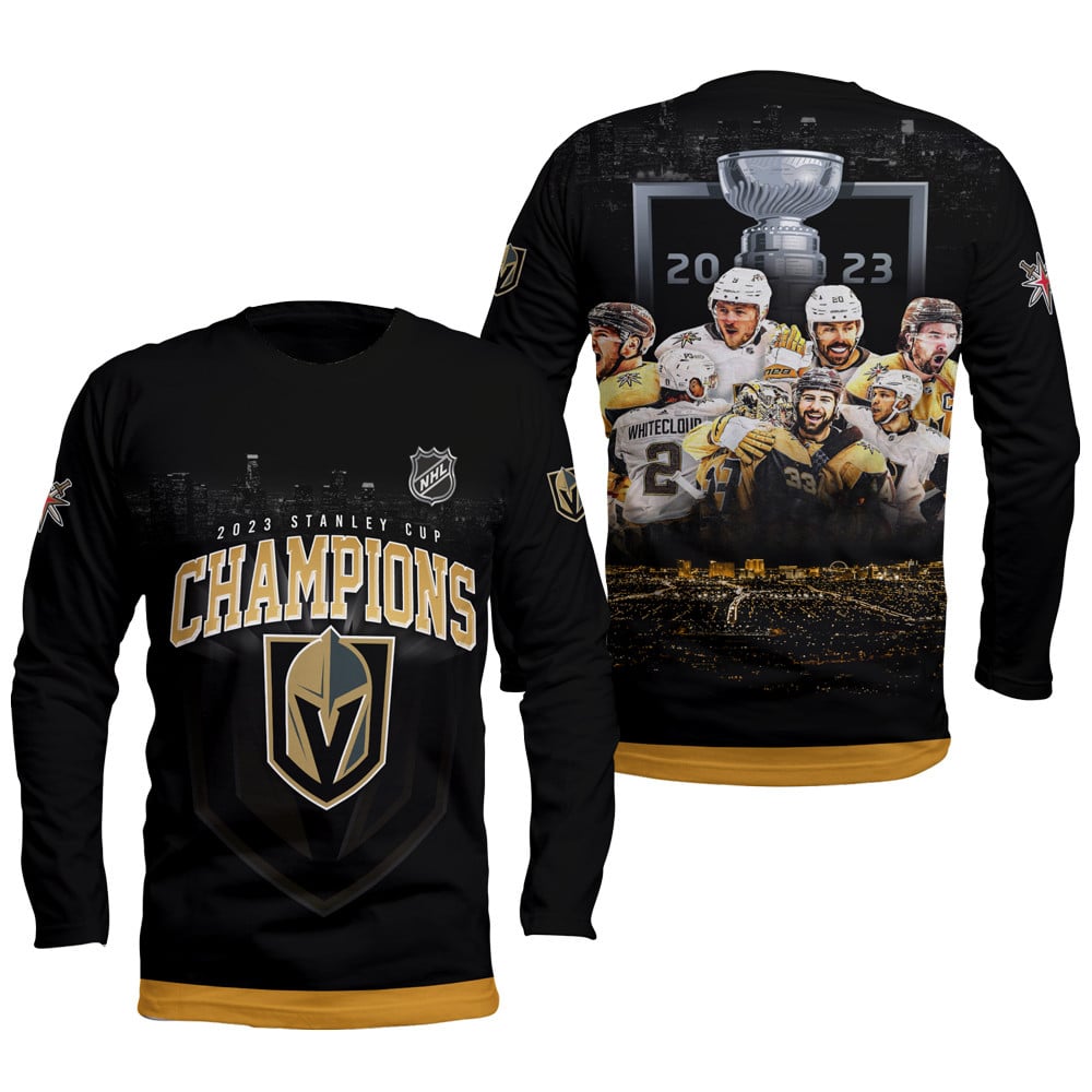 Vegas Golden Knights Champions Stanley Cup 2023 Print 3D Long Sleeve