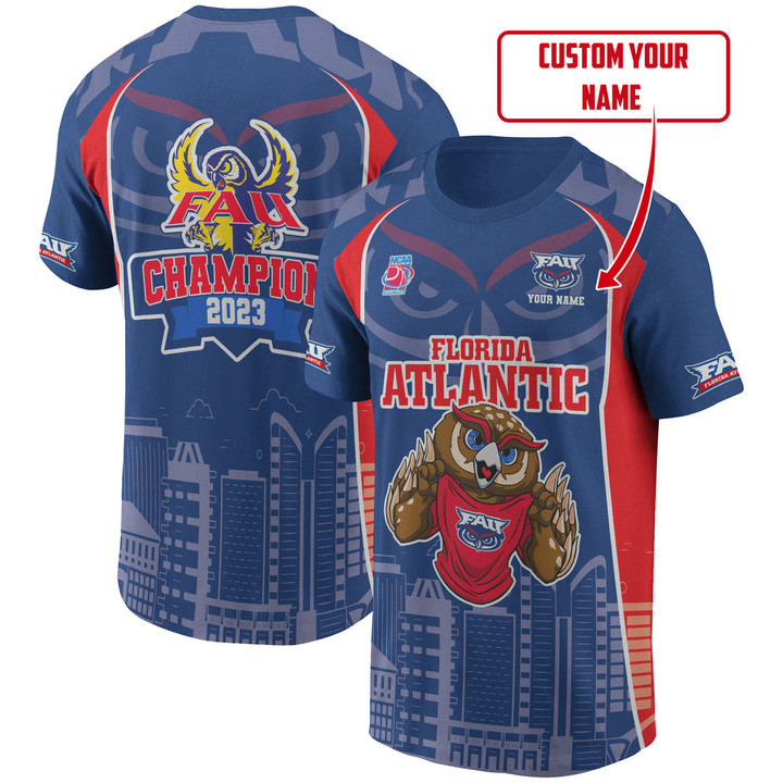 Florida Atlantic Owls - National Collegiate Athletic Association 2023 Unisex Customized AOP T-Shirt V1