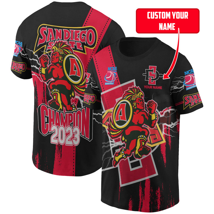 San Diego State Aztecs - National Collegiate Athletic Association 2023 Unisex Customized AOP T-Shirt V1