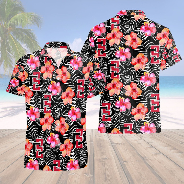 San Diego State Aztecs Men's Basketball Summer Pattern Gift For Fans 3D Hawaiian Shirt