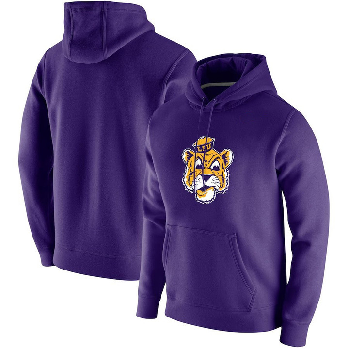 LSU Tigers Logo Club Purple Print 2D Hoodie