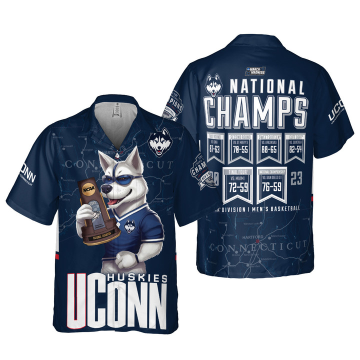UConn Huskies - National Collegiate Athletic Association 2023 AOP Hawaiian Shirt V5
