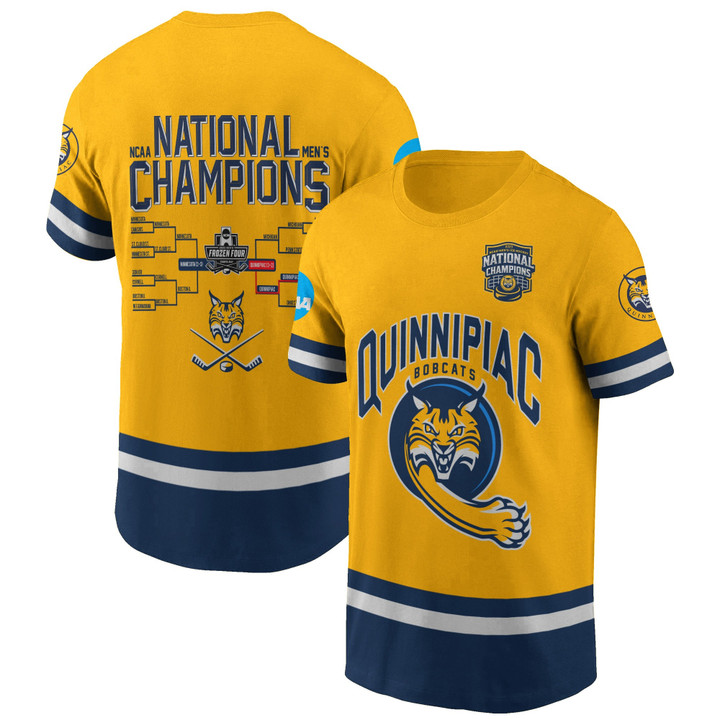 Quinnipiac Bobcats National Collegiate Athletic Association 2023 Champions Unisex T-Shirt SH1