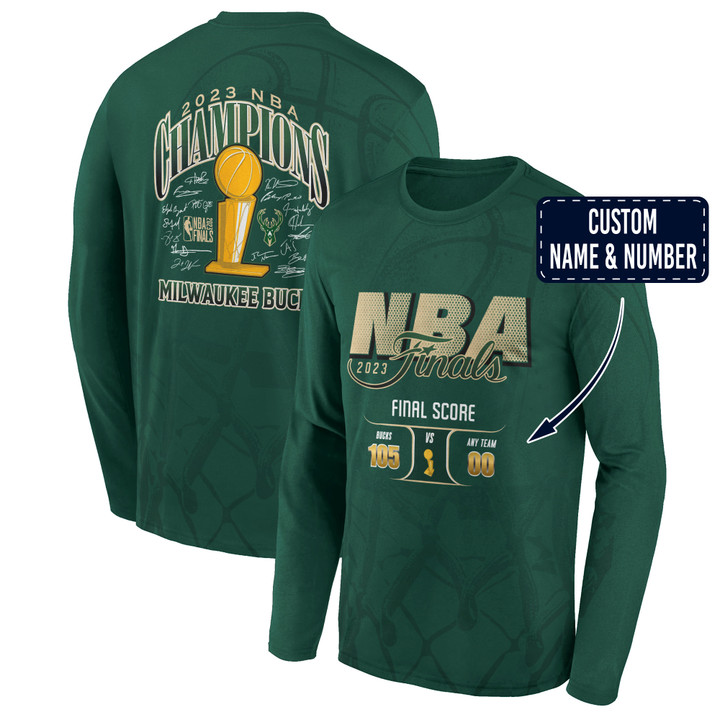 Milwaukee Bucks National Basketball Association 2023 Custom Name And Number 3D Long Sleeve