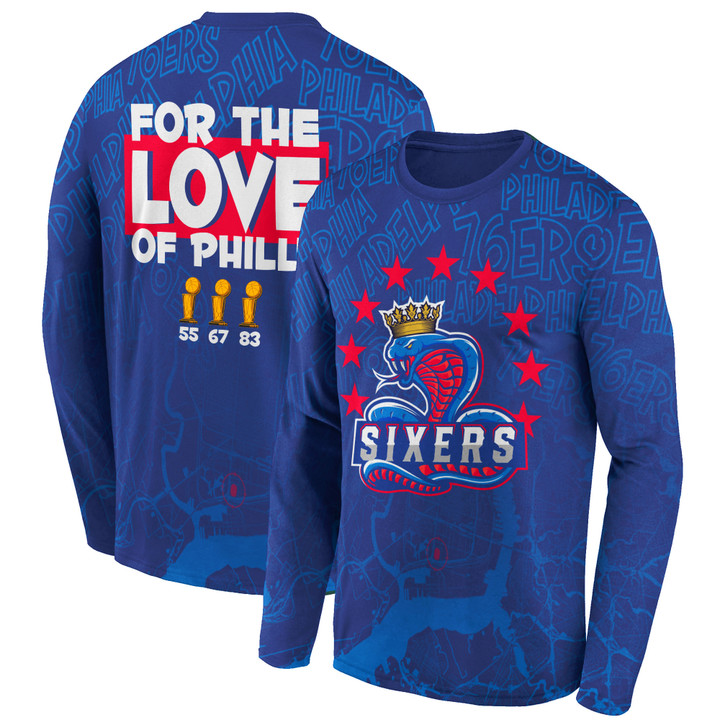 Philadelphia 76ers Symbol For The Love Of Philly Print 3D Long Sleeve