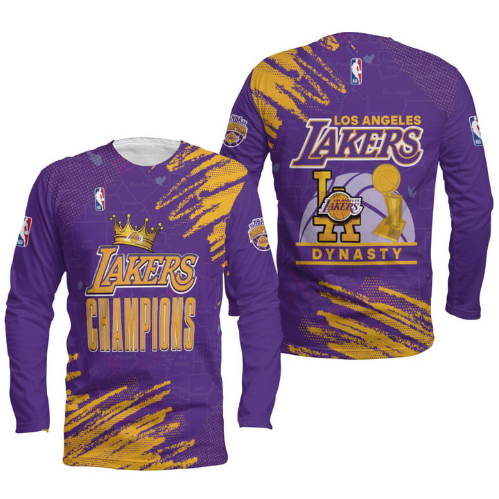 Los Angeles Lakers Dynasty National Basketball Association 2023 3D Long Sleeve