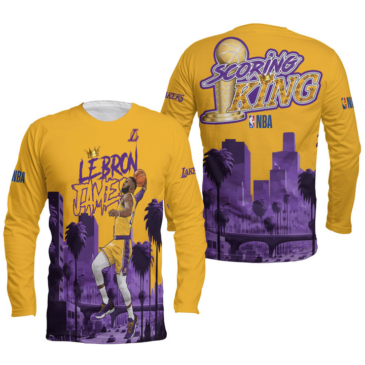 Lebron James Scoring King National Basketball Association Champions 2023 3D Long Sleeve SH1