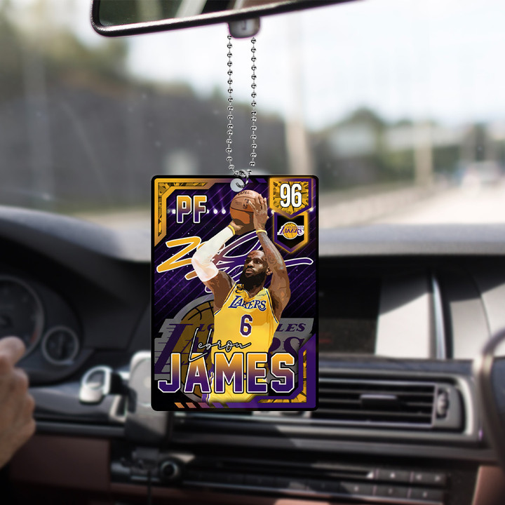 King James Los Angeles Lakers Ornament Decor For Car Mirror And Backpack