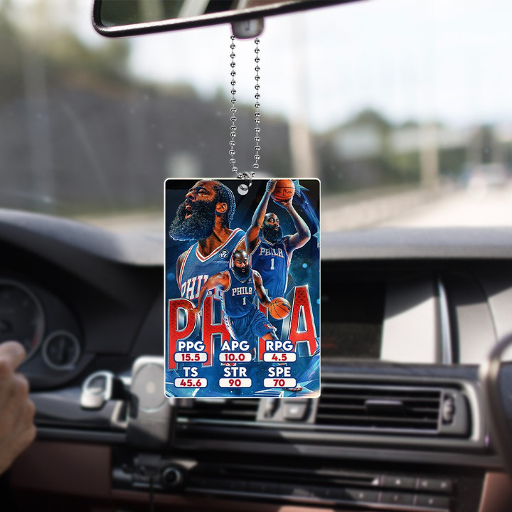 James Harden OVA Philadelphia 76ers Ornament Decor For Car And Backpack SH1