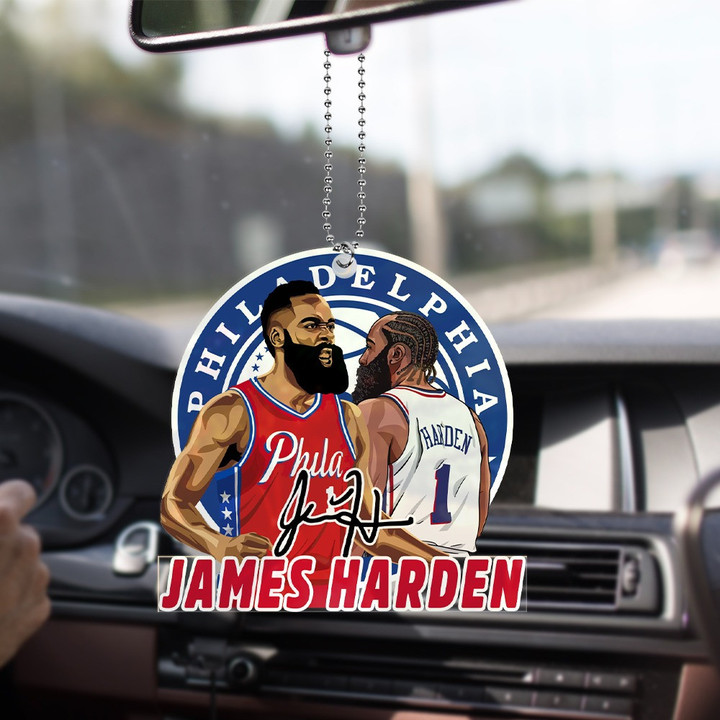 James Harden Philadelphia 76ers Ornament Decor For Car And Backpack SH1