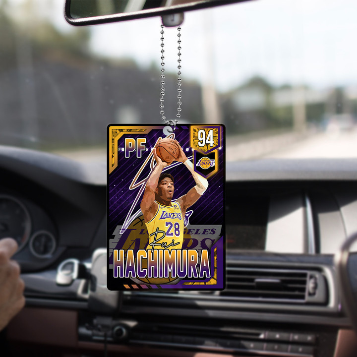 Rui Hachimura Los Angeles Lakers Ornament Decor For Car Mirror And Backpack