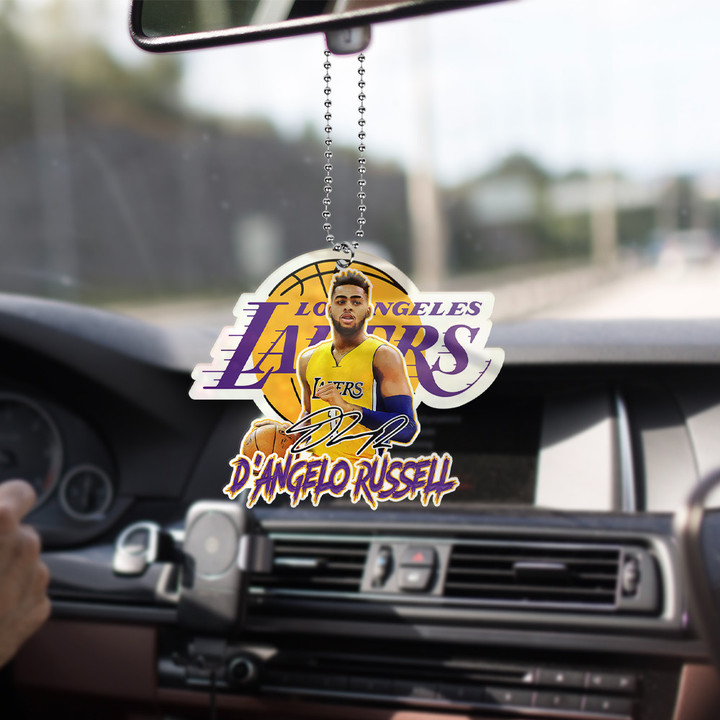 D'Angelo Russell Los Angeles Lakers Ornament Decor For Car Mirror And Backpack