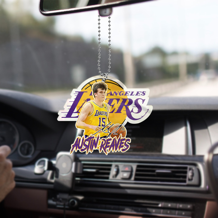 Austin Reaves Los Angeles Lakers Ornament Decor For Car Mirror And Backpack