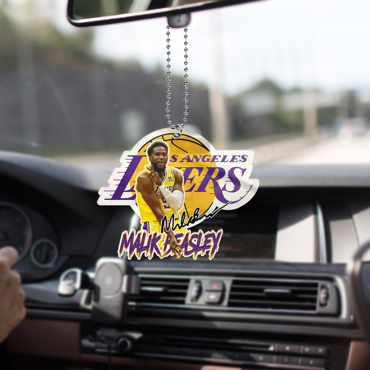 Malik Beasley Los Angeles Lakers Ornament Decor For Car Mirror And Backpack