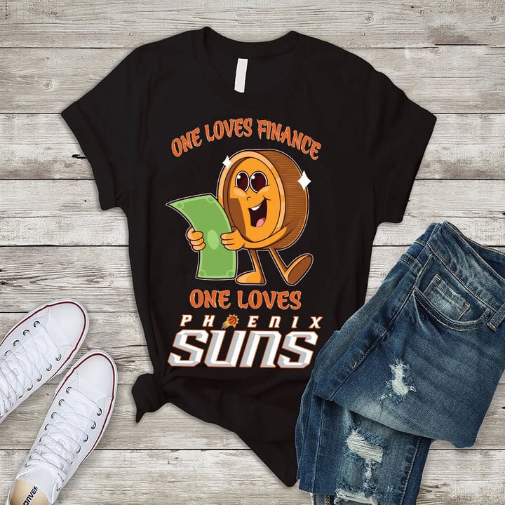 One Loves Finance One Loves Phoenix Suns Print 2D T-Shirt For Women's