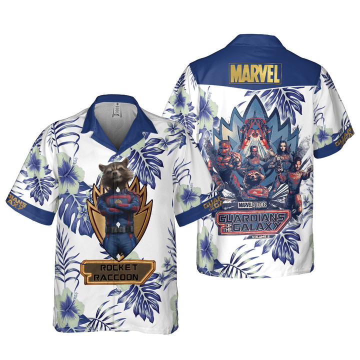 Rocket Raccoon Guardians Of The Galaxy 2023 AOP Hawaiian Shirt