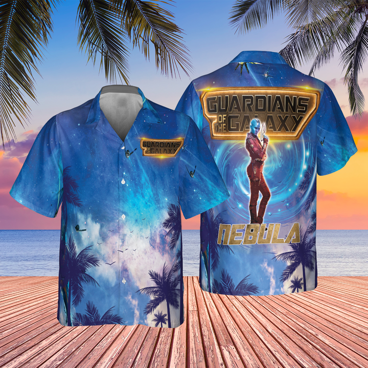 Nebula Guardians Of The Galaxy Universe Background 2023 AOP Hawaiian Shirt