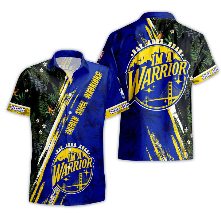 Golden State Warriors NBA Champions Floral Pattern Print Hawaiian Shirt