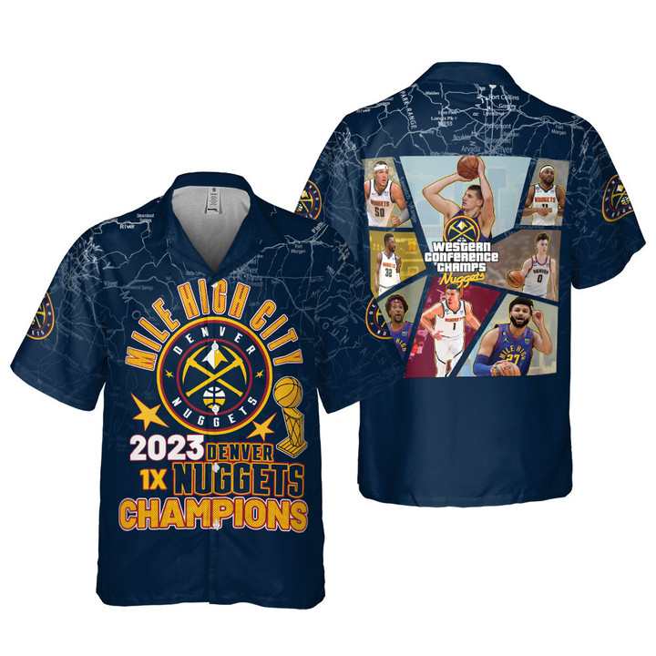 Denver Nuggets NBA Champions 3D Hawaiian Shirt Pattern