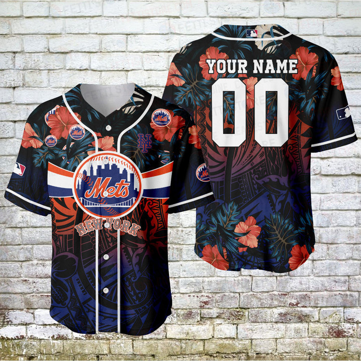 New York Mets - Major League Baseball Customized AOP Baseball Jersey V4