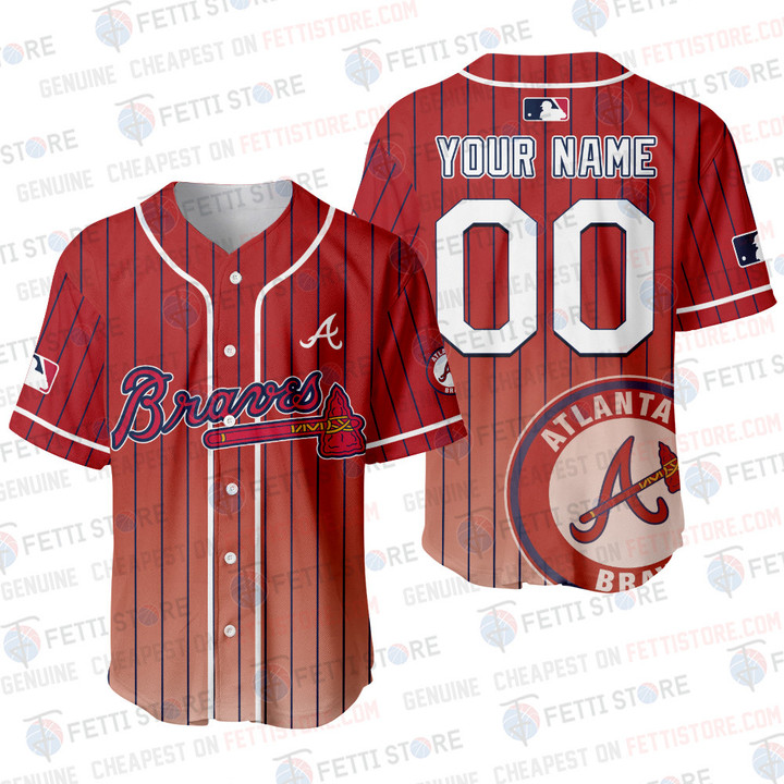 Atlanta Braves - Major League Baseball Customized AOP Baseball Jersey V5
