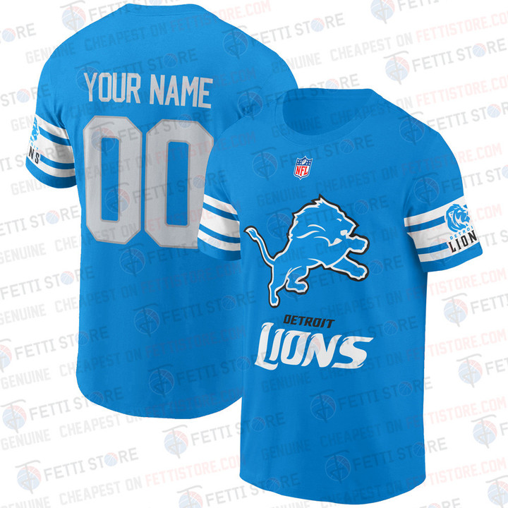 Custom Name Number Detroit Lions NFL 2023 3D T-Shirt