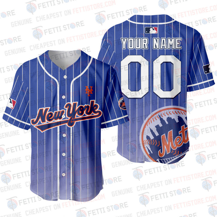 New York Mets - Major League Baseball Customized AOP Baseball Jersey V5
