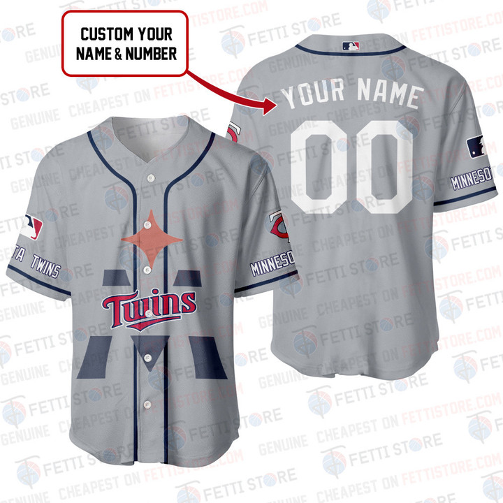 Minnesota Twins - Major League Baseball Customized AOP Baseball Jersey V6