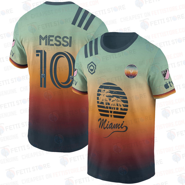 Lionel Messi Inter Miami CF Summer Pattern T-Shirt