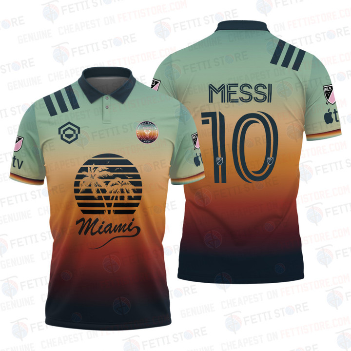 Lionel Messi Inter Miami Summer Pattern 3D Polo Shirt