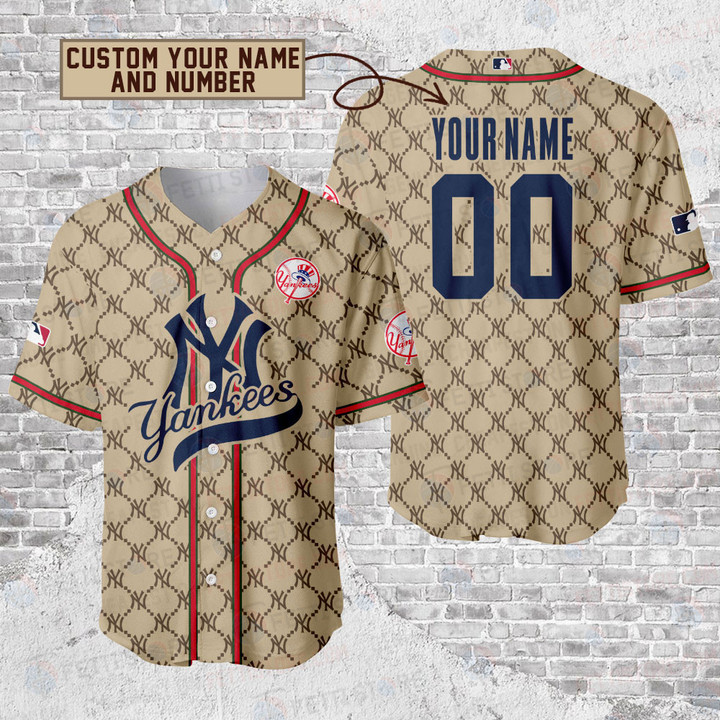 New York Yankees - Major League Baseball Customized AOP Baseball Jersey V7