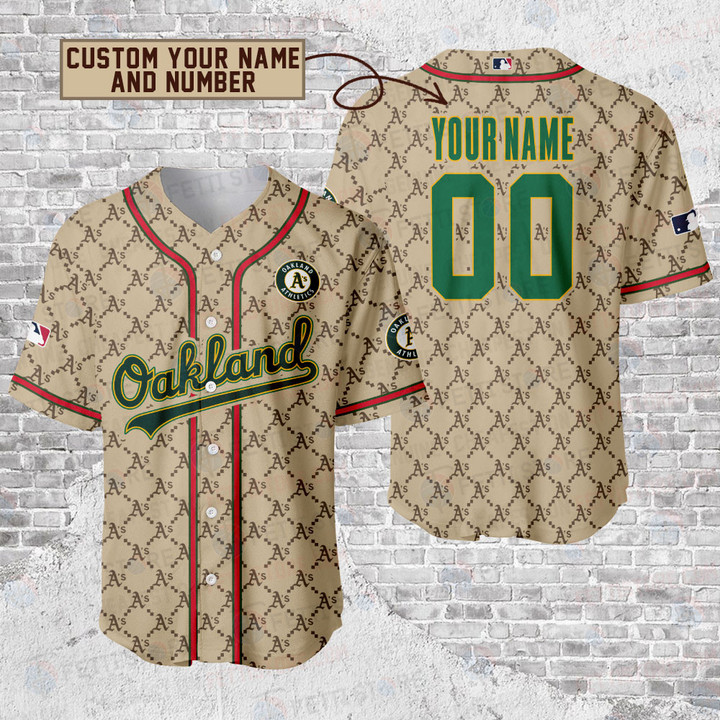 Oakland Athletics - Major League Baseball Customized AOP Baseball Jersey V7
