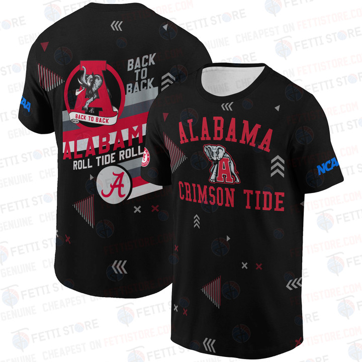 Alabama Crimson Tide NCAA Back To Back 2023 3D T-Shirt SH1